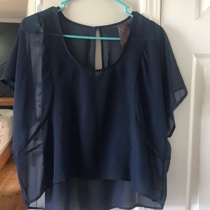 Sheer navy top
